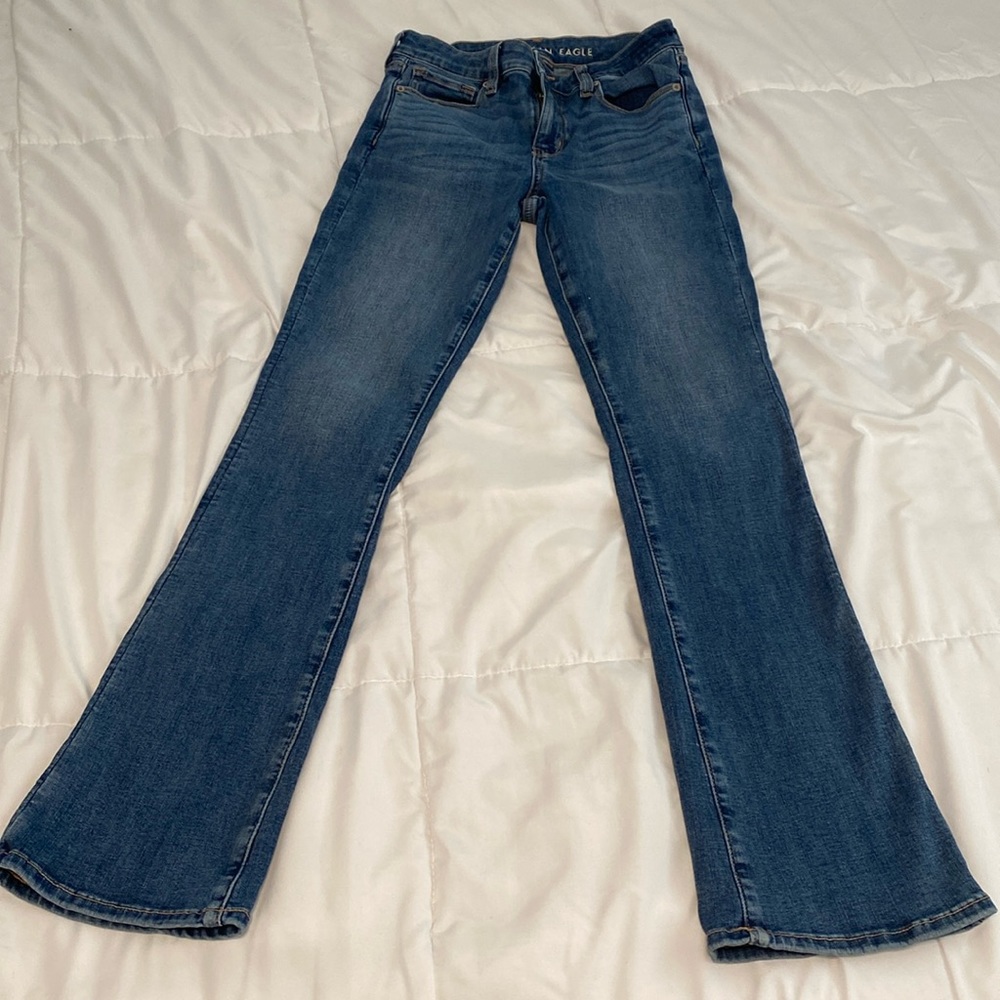 High-waisted skinny kick jean